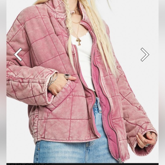 Free People Cherry Cola Dolman Quilted Jacket M - Picture 10 of 12